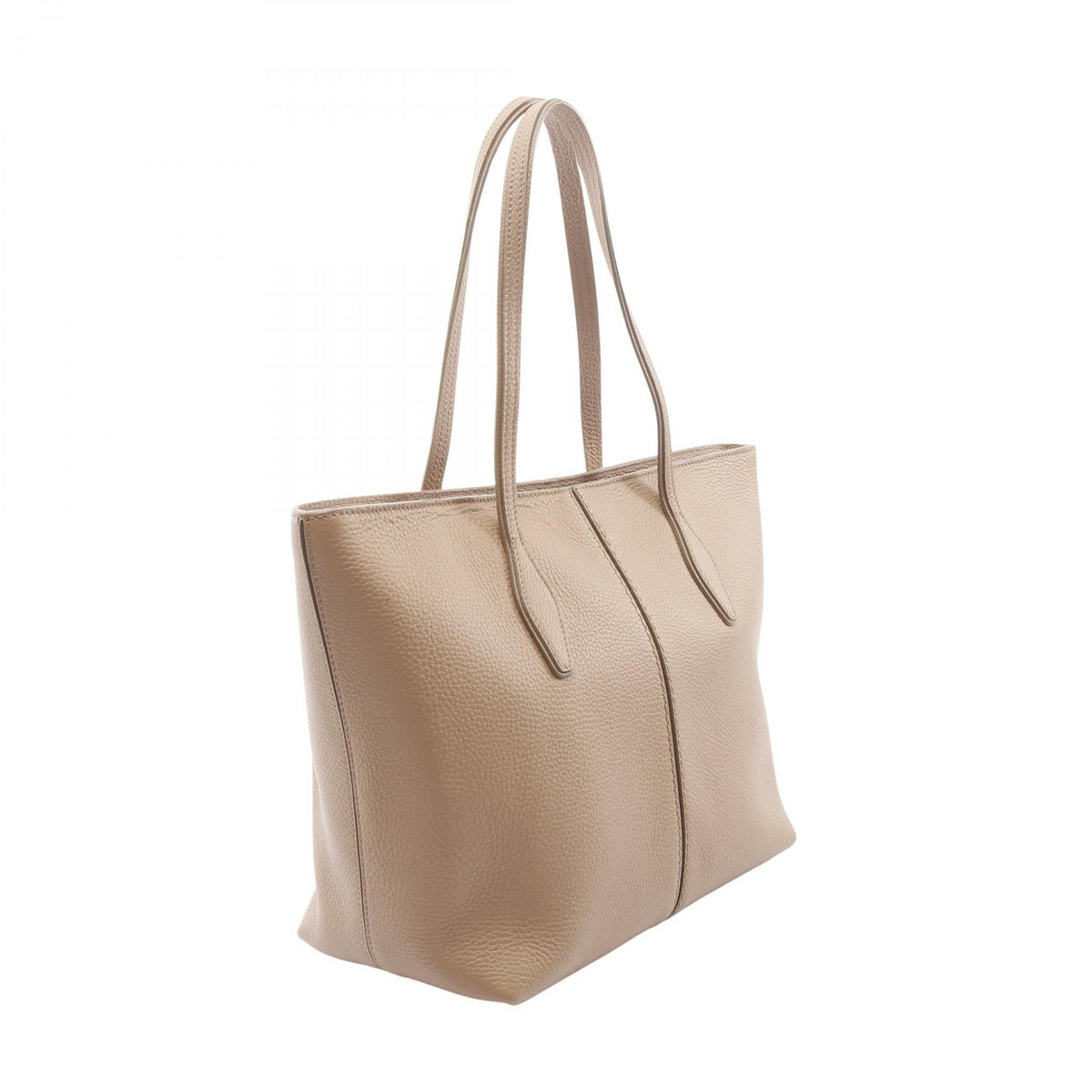 Preloved TOD'S JOY Tote Bag Beige leather 2120900065270