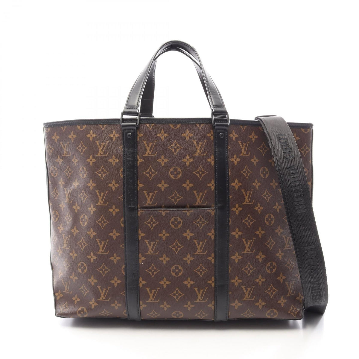 Preloved LOUIS VUITTON Weekend Tote GM Monogram Macassar 2WAY Brown/Black Tote Bag M45733 2101220288983