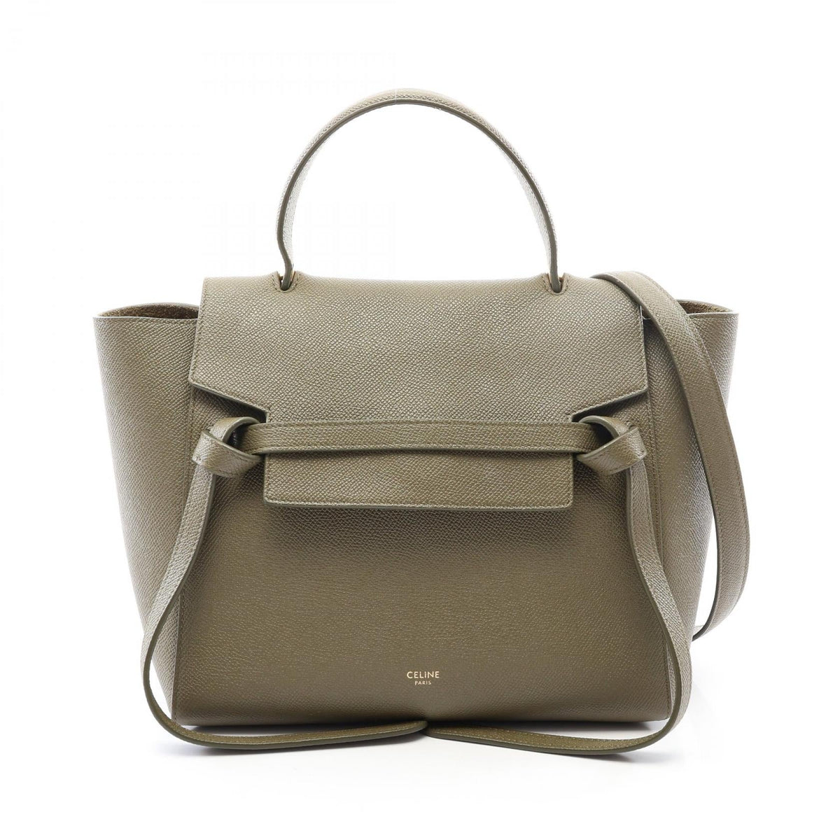 Preloved CELINE BELT BAG MICRO (2-way belt bag) Handbag Khaki leather 2101220286668