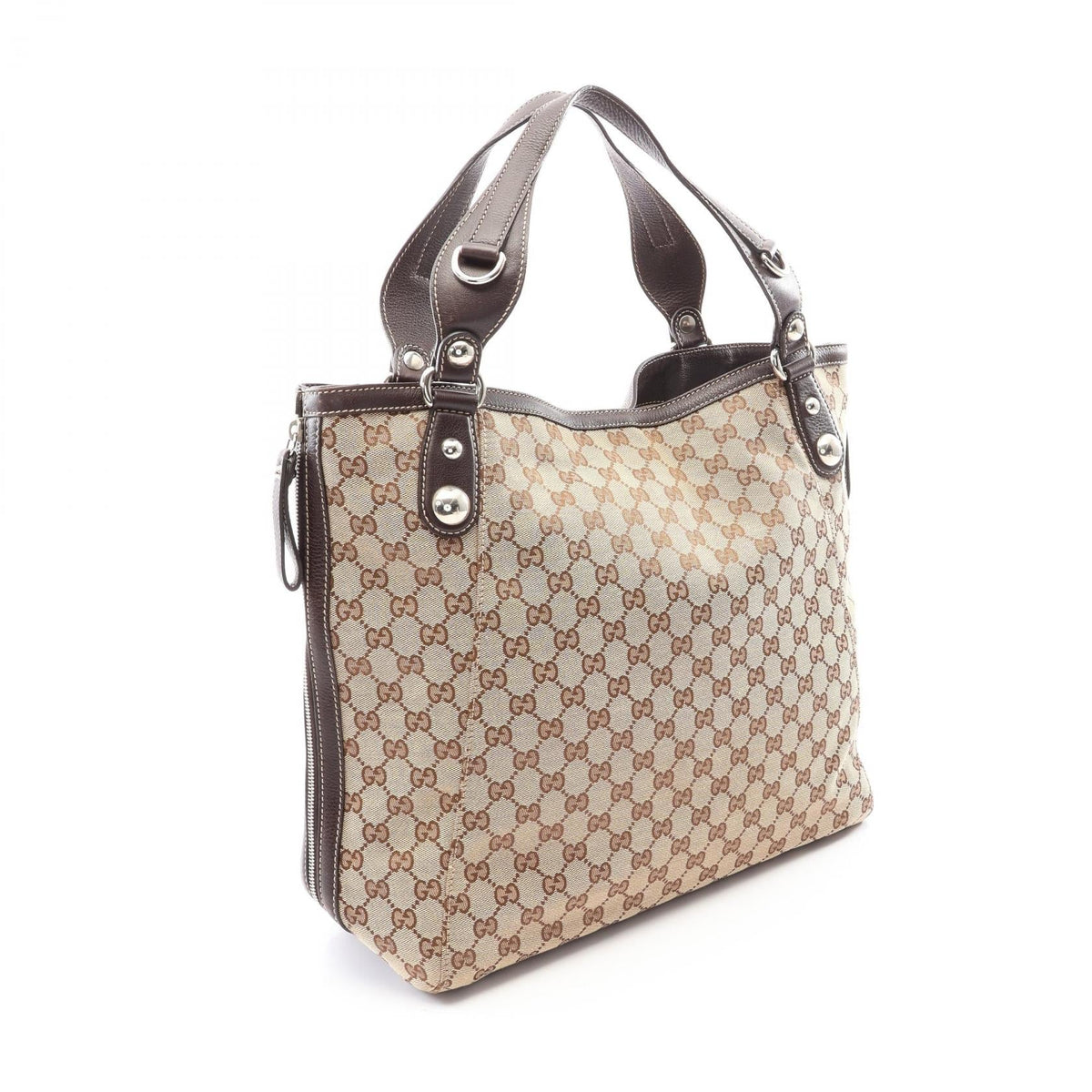 Preloved GUCCI Iconbit GG Canvas Tote Bag Beige/Brown canvas×leather 232952 2101220286811