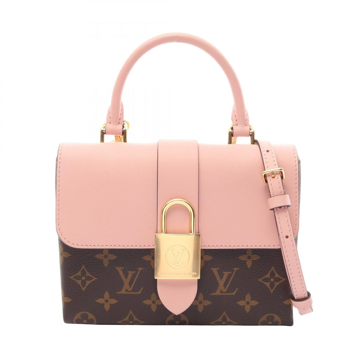 Preloved LOUIS VUITTON Rocky BB Monogram Rose Poodle 2WAY Brown/Pink Handbag M44080 2101220265366
