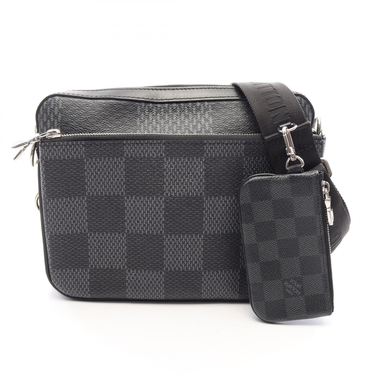 Preloved LOUIS VUITTON Trio Messenger Damier Graphite Black Shoulder Bag N50017 2101220175542