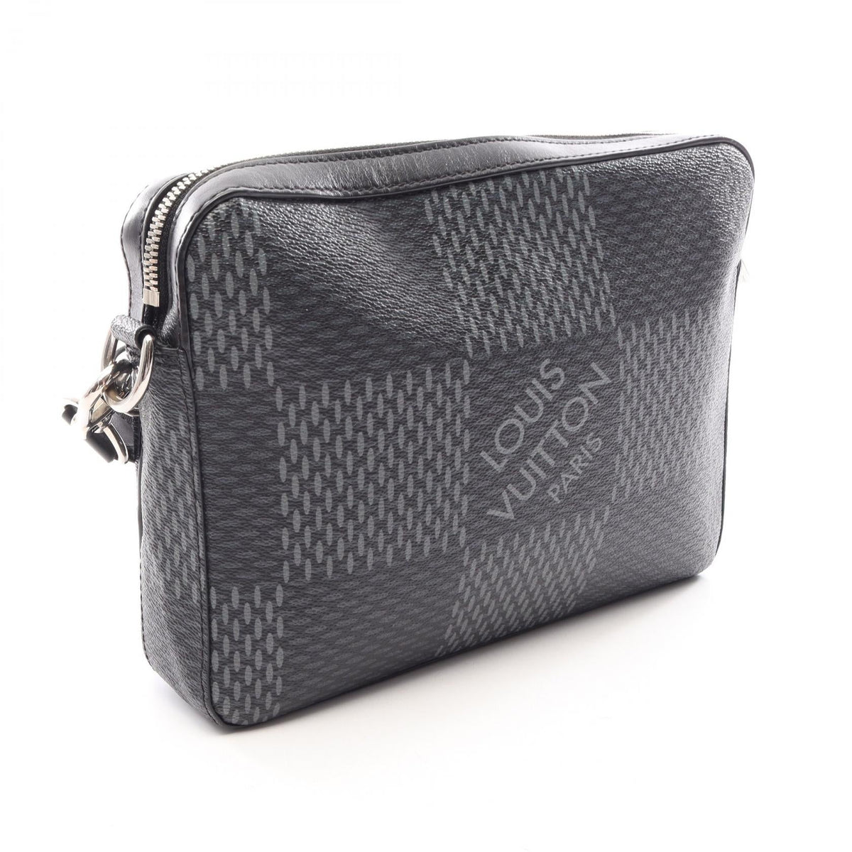 Preloved LOUIS VUITTON Trio Messenger Damier Graphite Black Shoulder Bag N50017 2101220175542