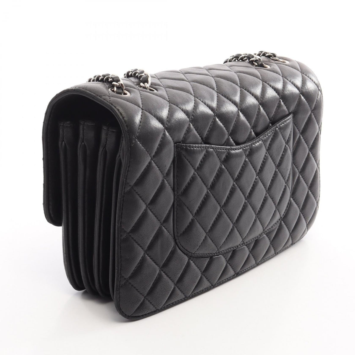 Preloved CHANEL Black Matelasse Lambskin (sheep leather) 2104102552165