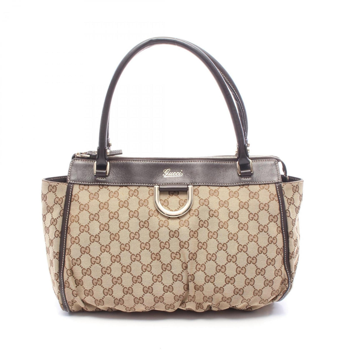 Preloved GUCCI Abbey GG canvas Tote Bag Beige/Brown canvas×leather 189831 2101220287276