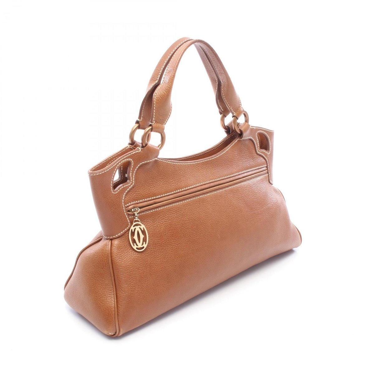 Preloved CARTIER Marcello de Cartier SM Handbag Brown leather 2101220287030