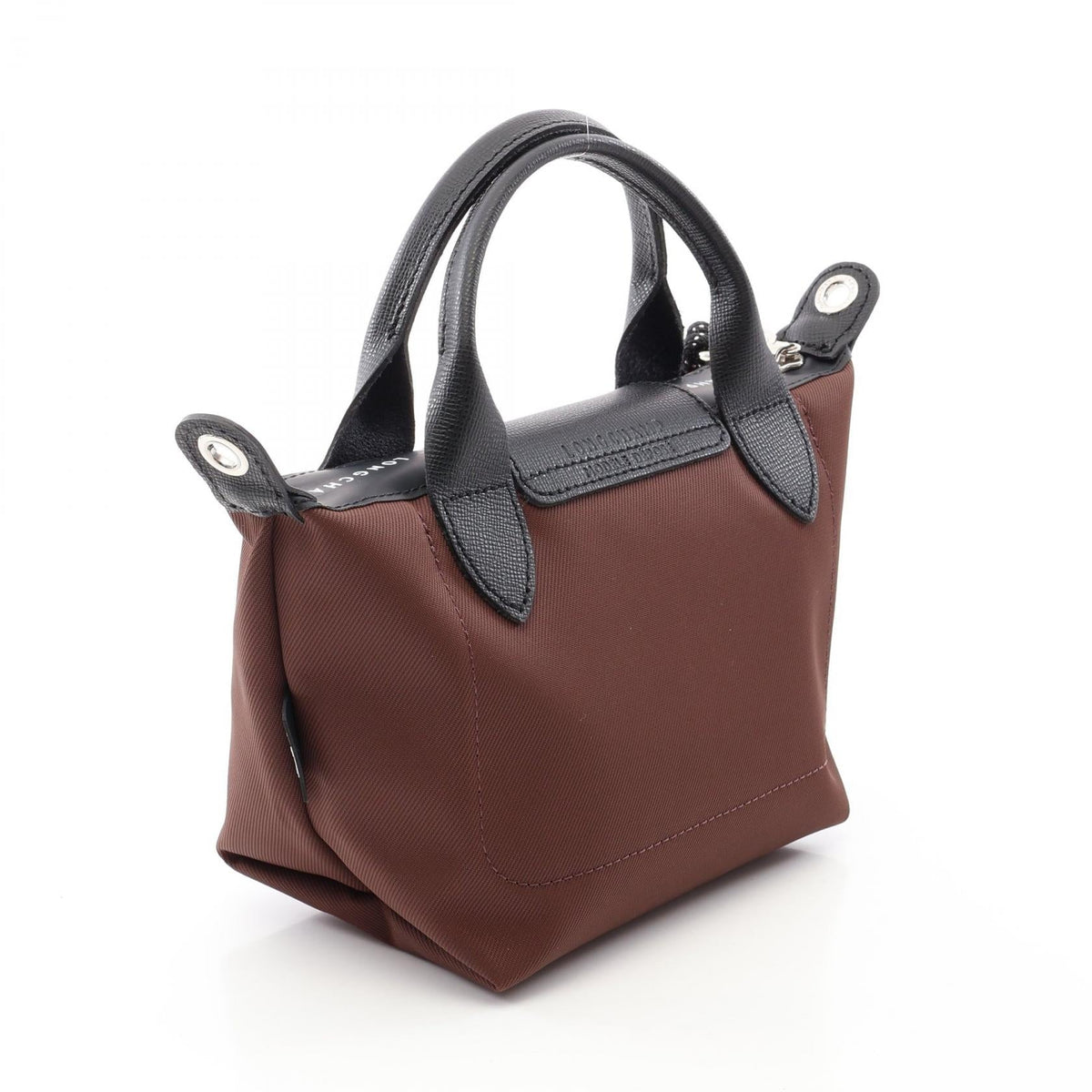 Preloved Longchamp Le Pliage Energy XS Top Handle Bag (2-Way) Handbag Brown/Black canvas×leather L1500HSR742 2101220295387