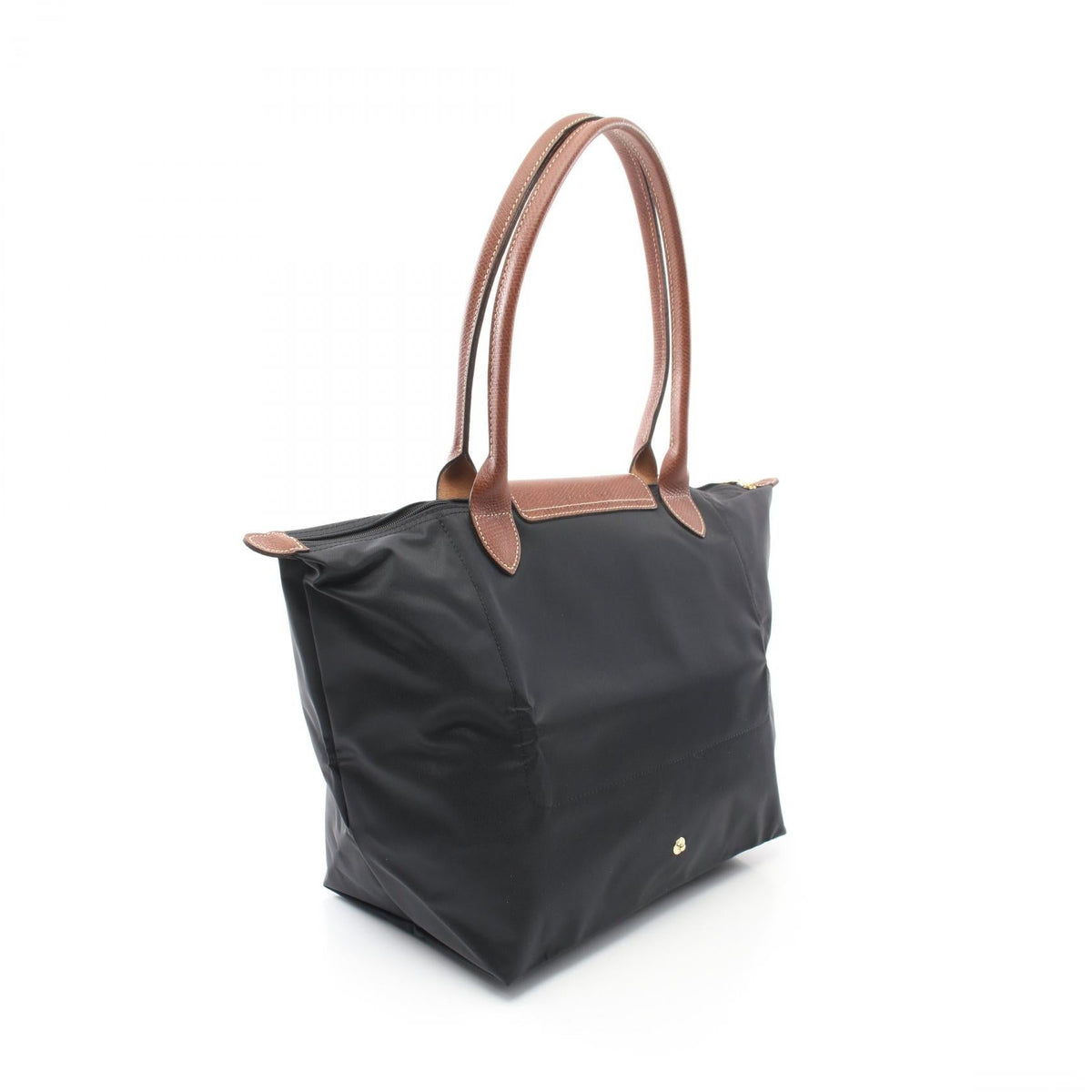 Preloved Longchamp Le Pliage Original L Tote Bag Black/Brown canvas×leather L1899089001 2101220294786