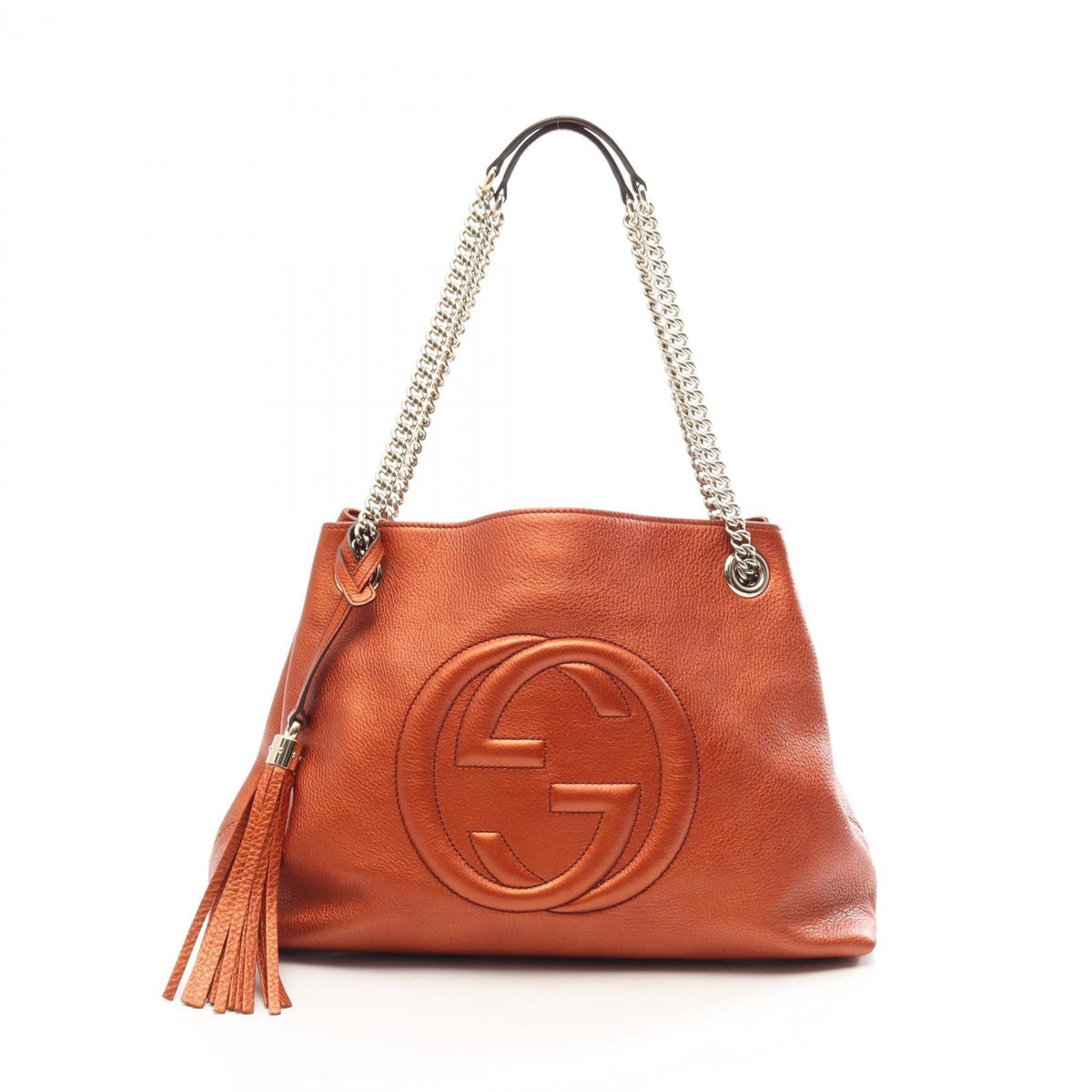 Preloved GUCCI Soho Interlocking G Shoulder Bag Bordeaux leather 308982 2101220288532