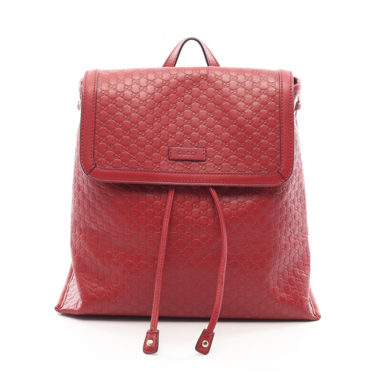 Preloved GUCCI Micro Guccisima Rucksack Backpack Red leather 607993 2101220288464
