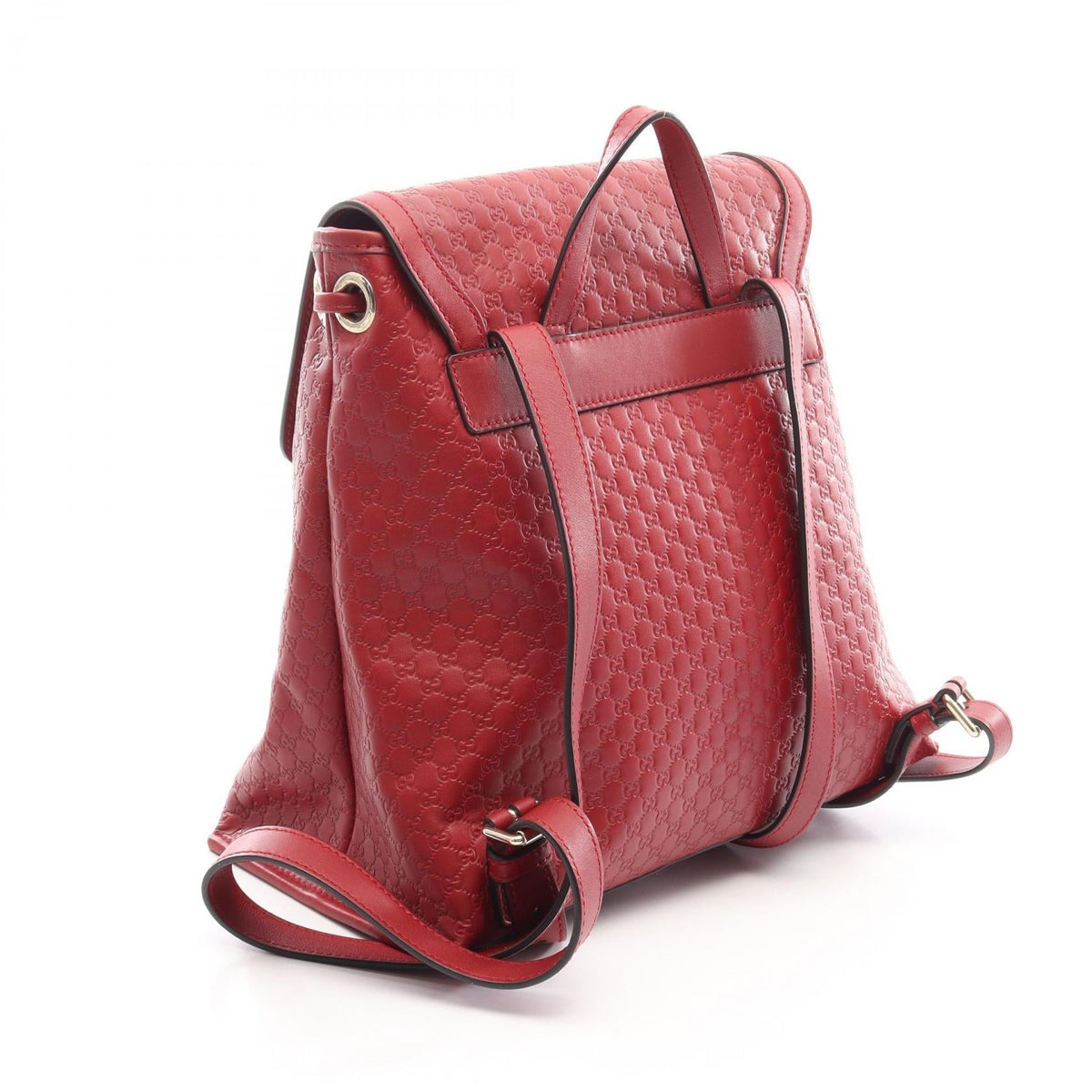 Preloved GUCCI Micro Guccisima Rucksack Backpack Red leather 607993 2101220288464