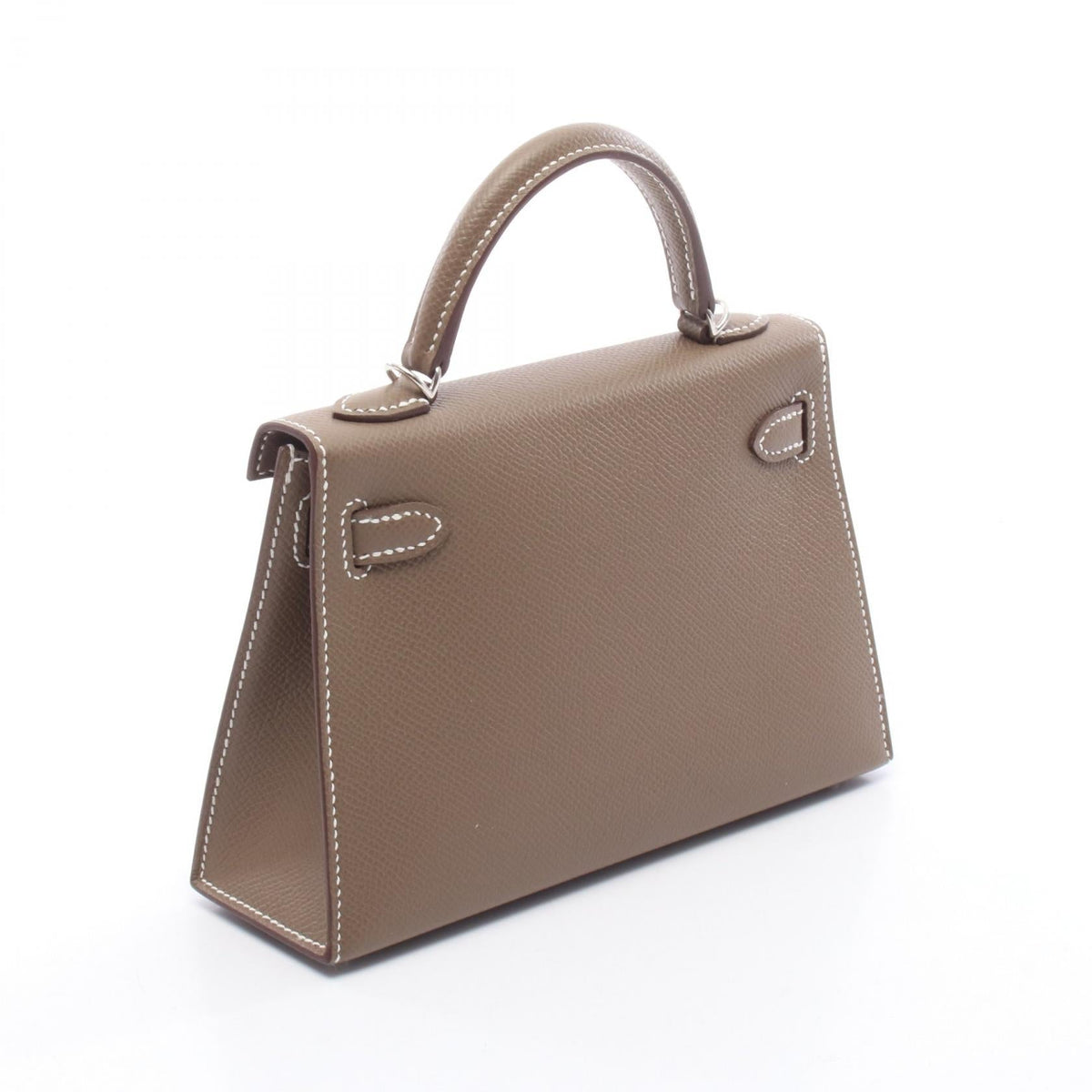 Preloved HERMES Mini Kelly 2 Etoupe Grey, external stitching, 2-way Handbag Brown Epsom Other×Epsom 2101220256081
