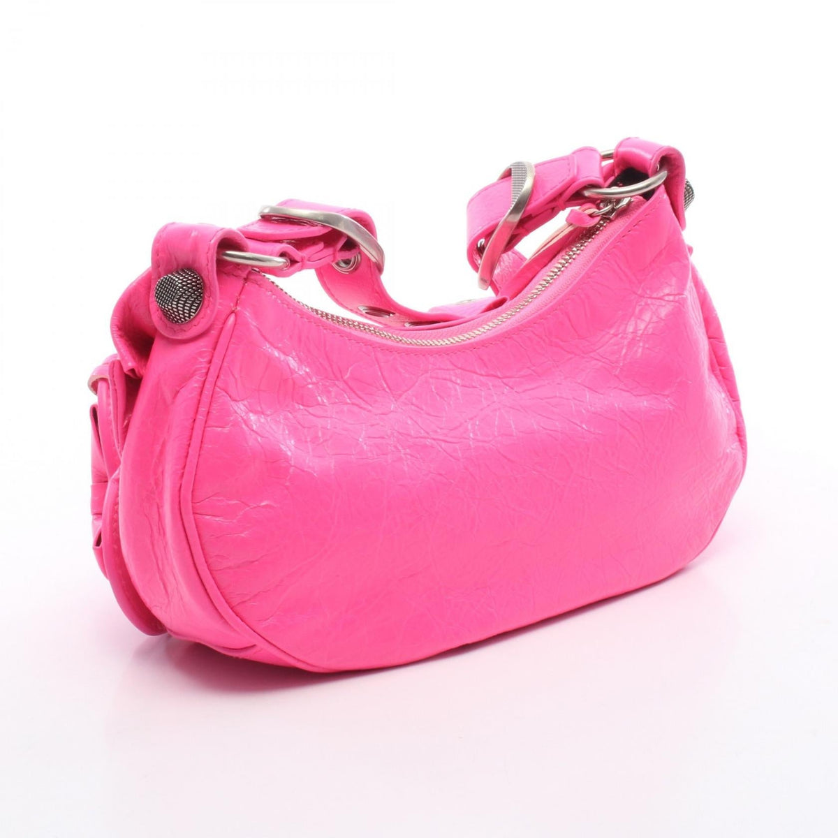 Preloved BALENCIAGA LE CAGOLE Ribbon Shoulder Bag Pink leather 671309 2101220294342