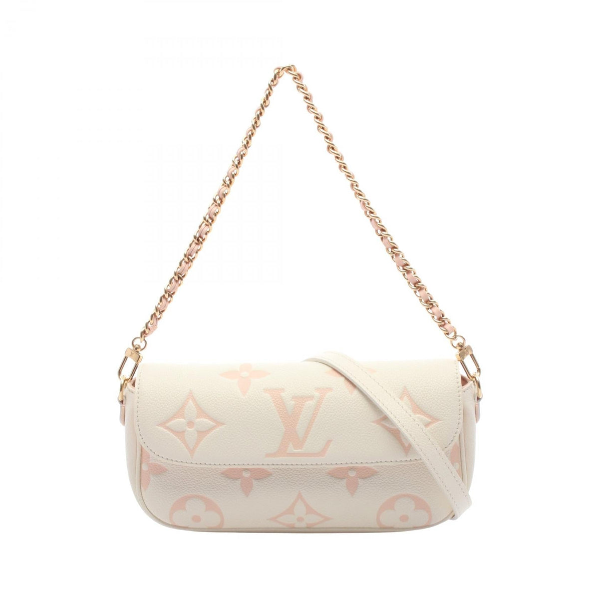 Preloved LOUIS VUITTON Wallet on Chain Ivy Monogram Empreinte 2WAY White/Pink Shoulder Bag M83026 2101220293529