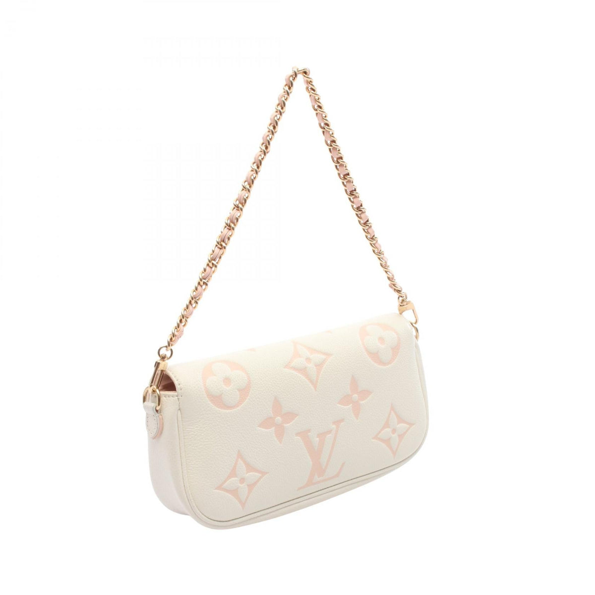 Preloved LOUIS VUITTON Wallet on Chain Ivy Monogram Empreinte 2WAY White/Pink Shoulder Bag M83026 2101220293529