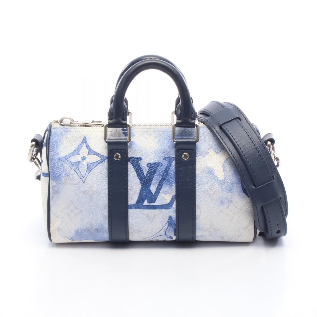 Preloved LOUIS VUITTON Keepall XS Monogram Watercolor 2WAY White/Navy/Multicolor Handbag M45761 2101220289133