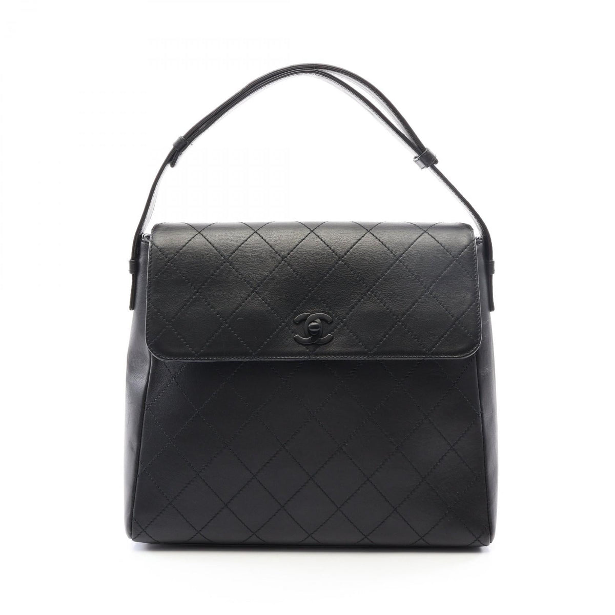 Preloved CHANEL Black Matelasse leather 2101220287801