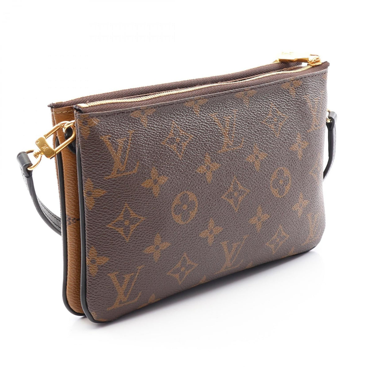 Preloved LOUIS VUITTON Pochette Double Zip Monogram Giant Reverse Beige Brown/Beige Shoulder Bag M69203 2101220285791