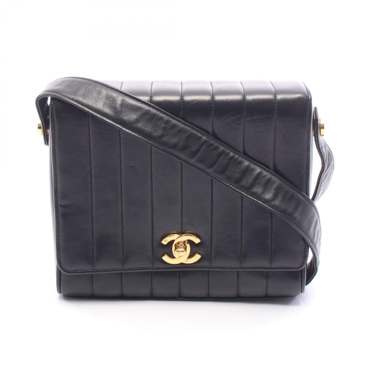 Preloved CHANEL Black Mademoiselle Lambskin (sheep leather) 2101220285357