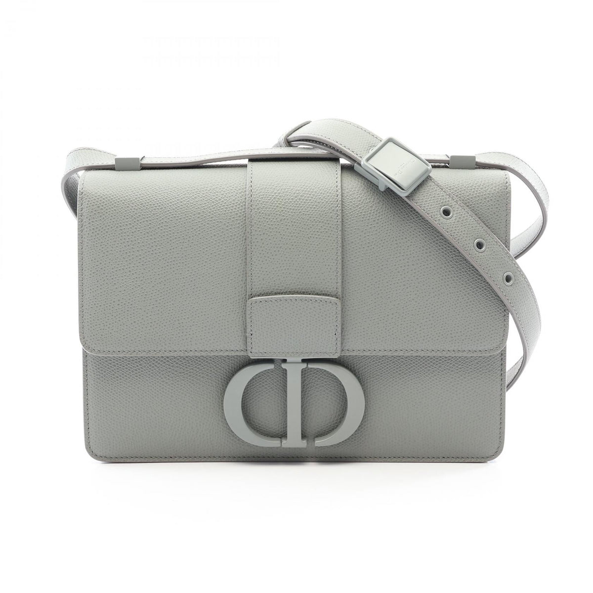 Preloved Dior 30 MONTAIGNE Shoulder Bag Gray leather 2120900146252