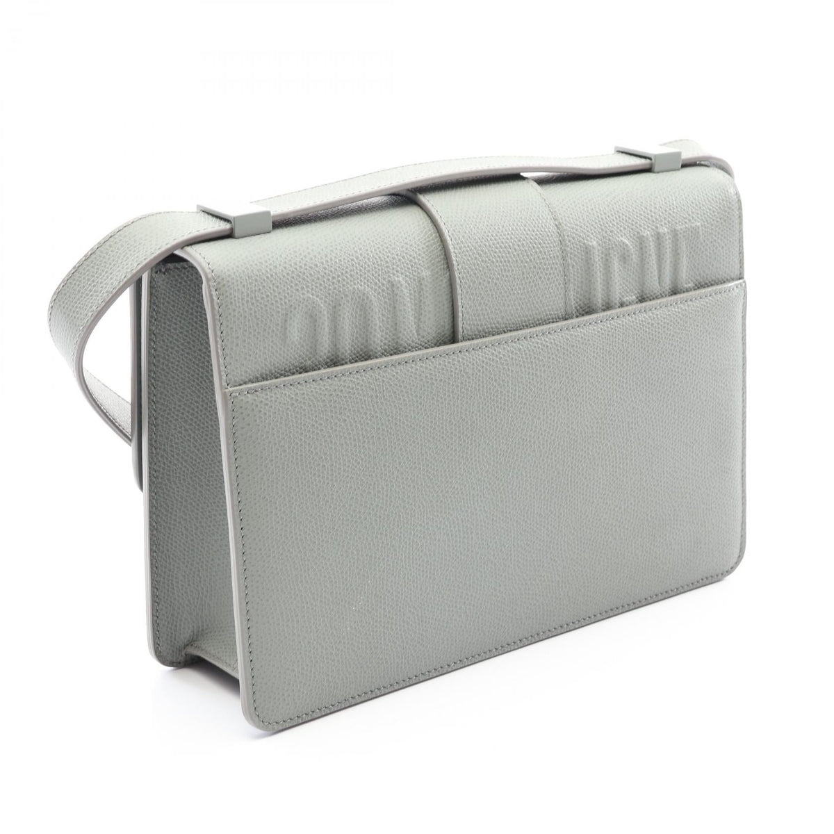 Preloved Dior 30 MONTAIGNE Shoulder Bag Gray leather 2120900146252
