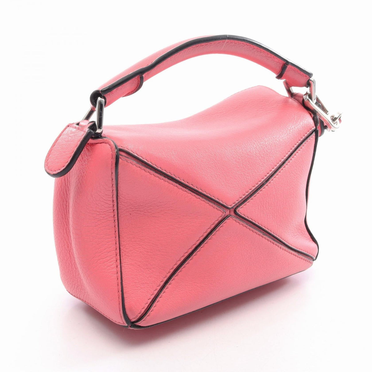 Preloved LOEWE Puzzle bag mini 2WAY Handbag Pink leather 2101220016937