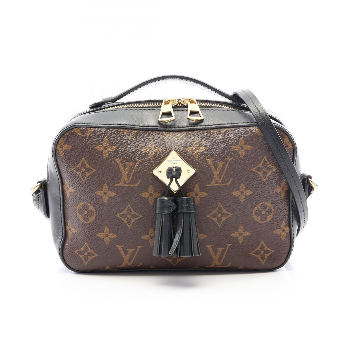 Preloved LOUIS VUITTON Santonju Monogram Black 2WAY Brown/Black Shoulder Bag M43555 2101220287078