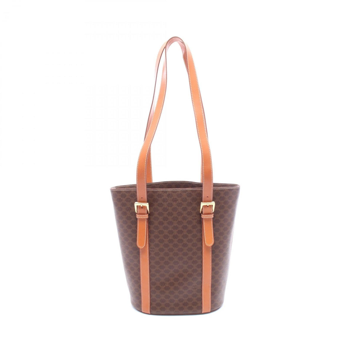 Preloved CELINE Macadam Tote Bag Brown PVC coated canvas×leather 2101220288648