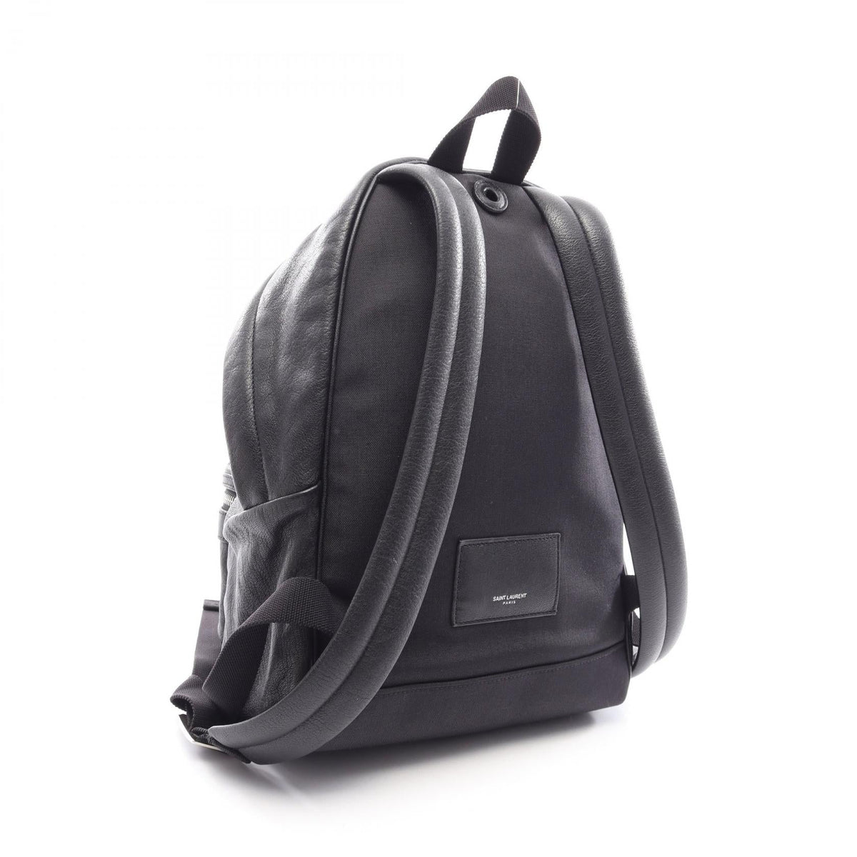 Preloved SAINT LAURENT PARIS YSL SAC CITY Rucksack Backpack Black/Multicolor leather×canvas 2101220281168
