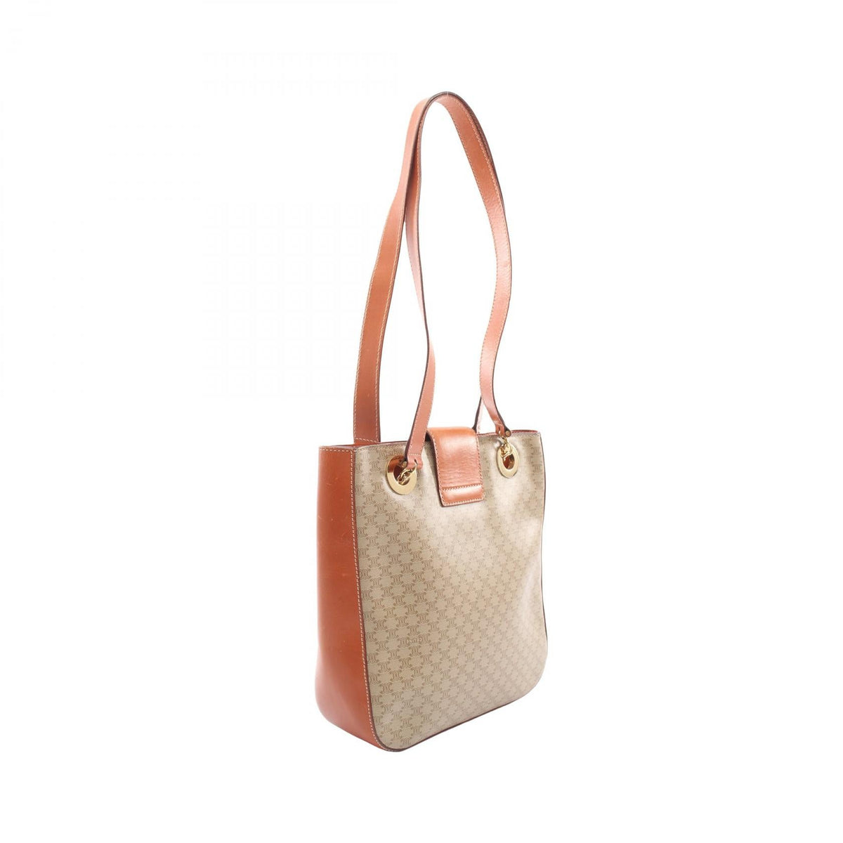 Preloved CELINE Triomphe Tote Bag Beige/Brown PVC coated canvas×leather 2101219863597