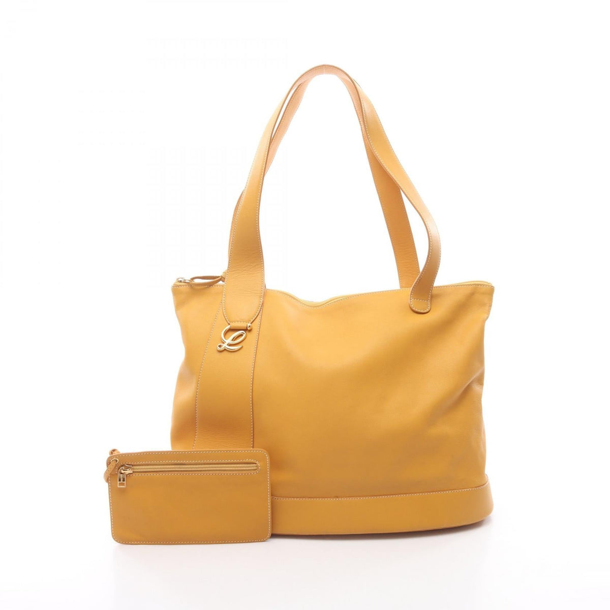 Preloved LOEWE Tote Bag Yellow leather 2101219567129