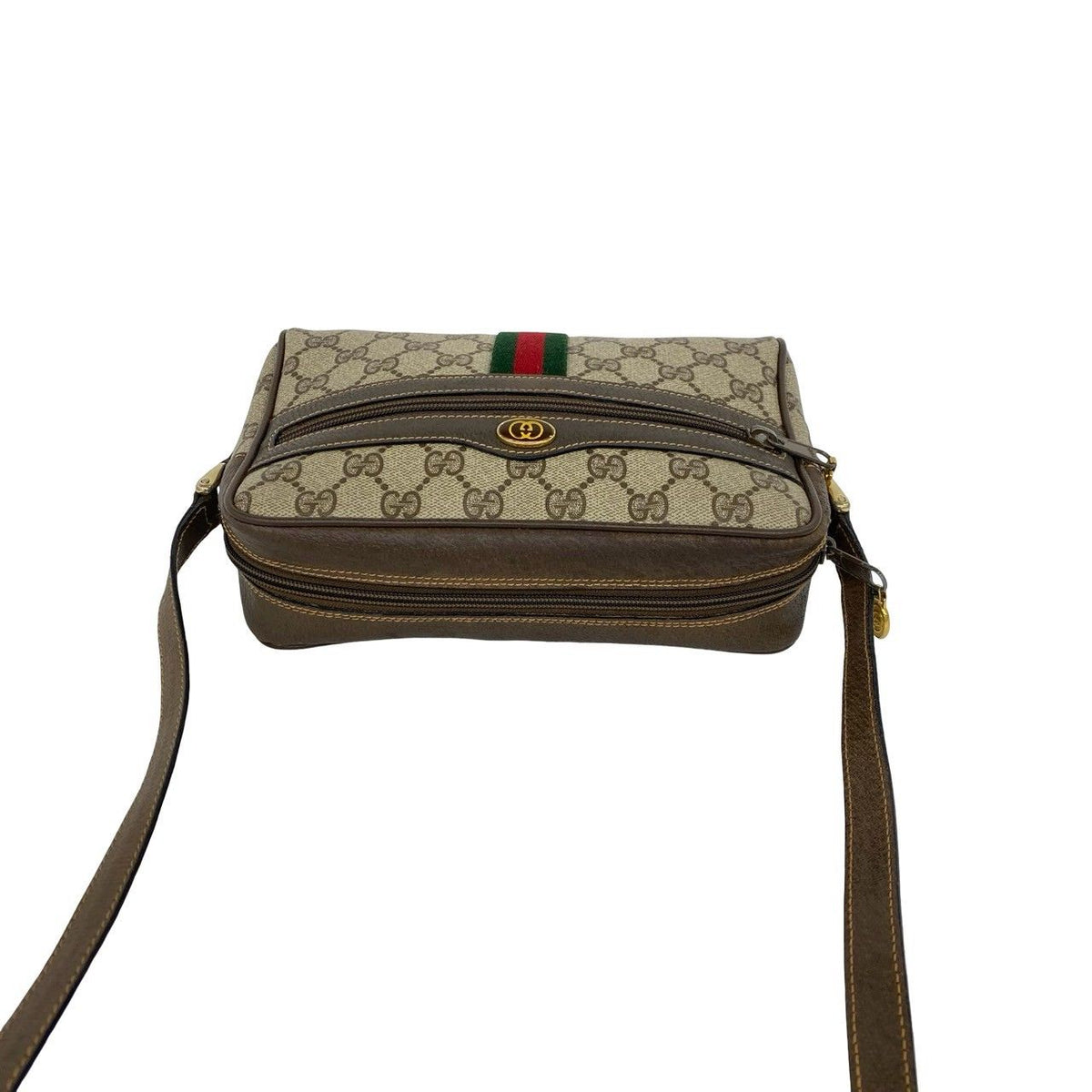 Gucci Sherry Line GG Logo Leather Shoulder Bag