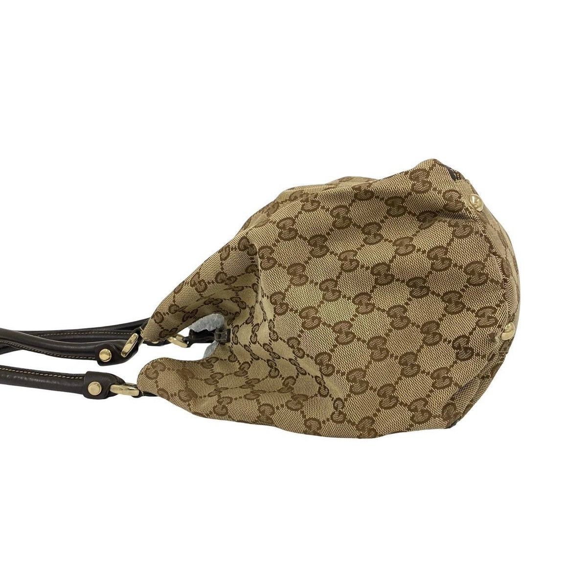 Gucci GG Canvas Leather Tote Bag