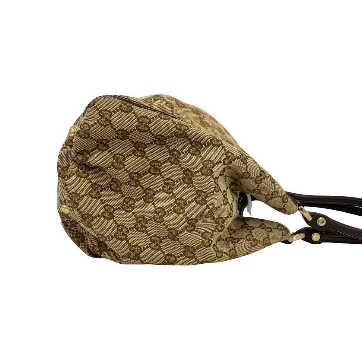 Gucci GG Canvas Leather Tote Bag