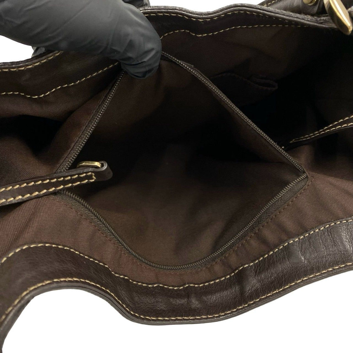 Gucci GG Canvas Leather Tote Bag