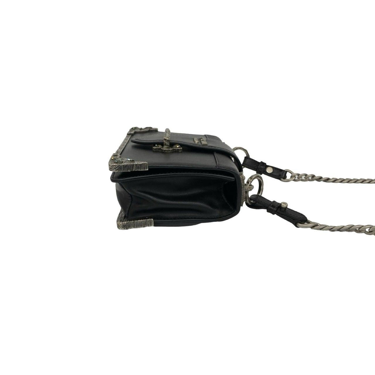 Prada Cahier Leather Chain Mini Shoulder Bag