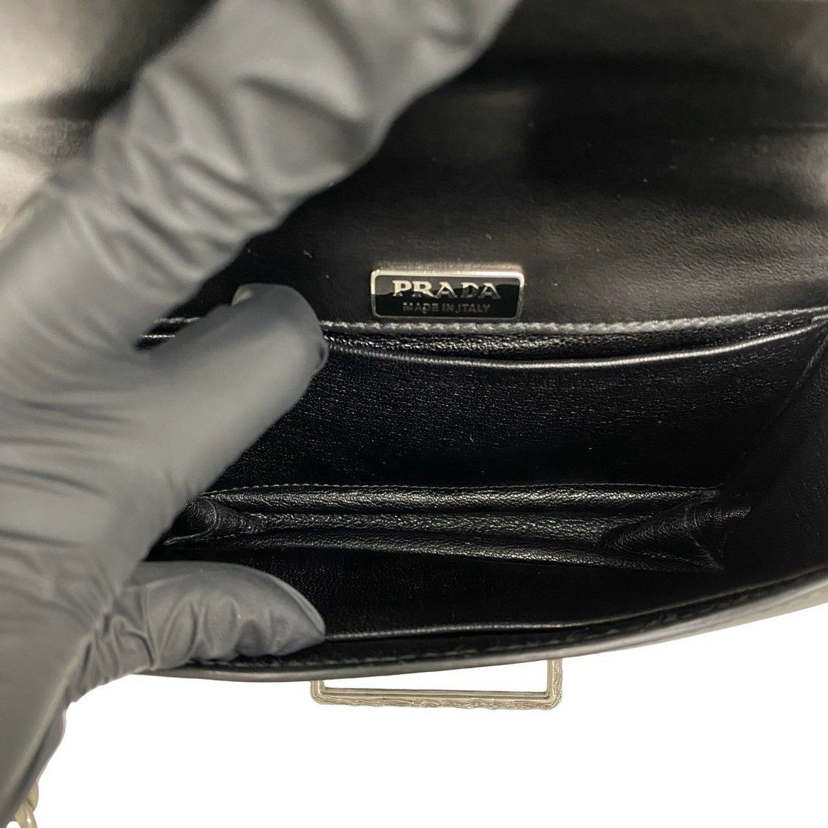 Prada Cahier Leather Chain Mini Shoulder Bag
