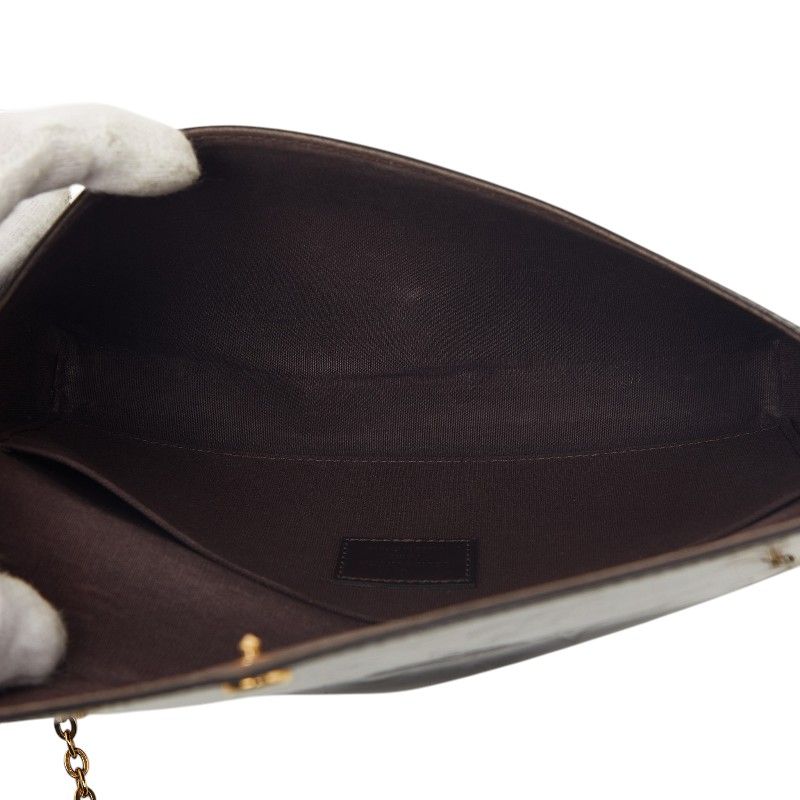 Louis Vuitton Pochette Felicie Monogram Vernis Chain Shoulder Bag