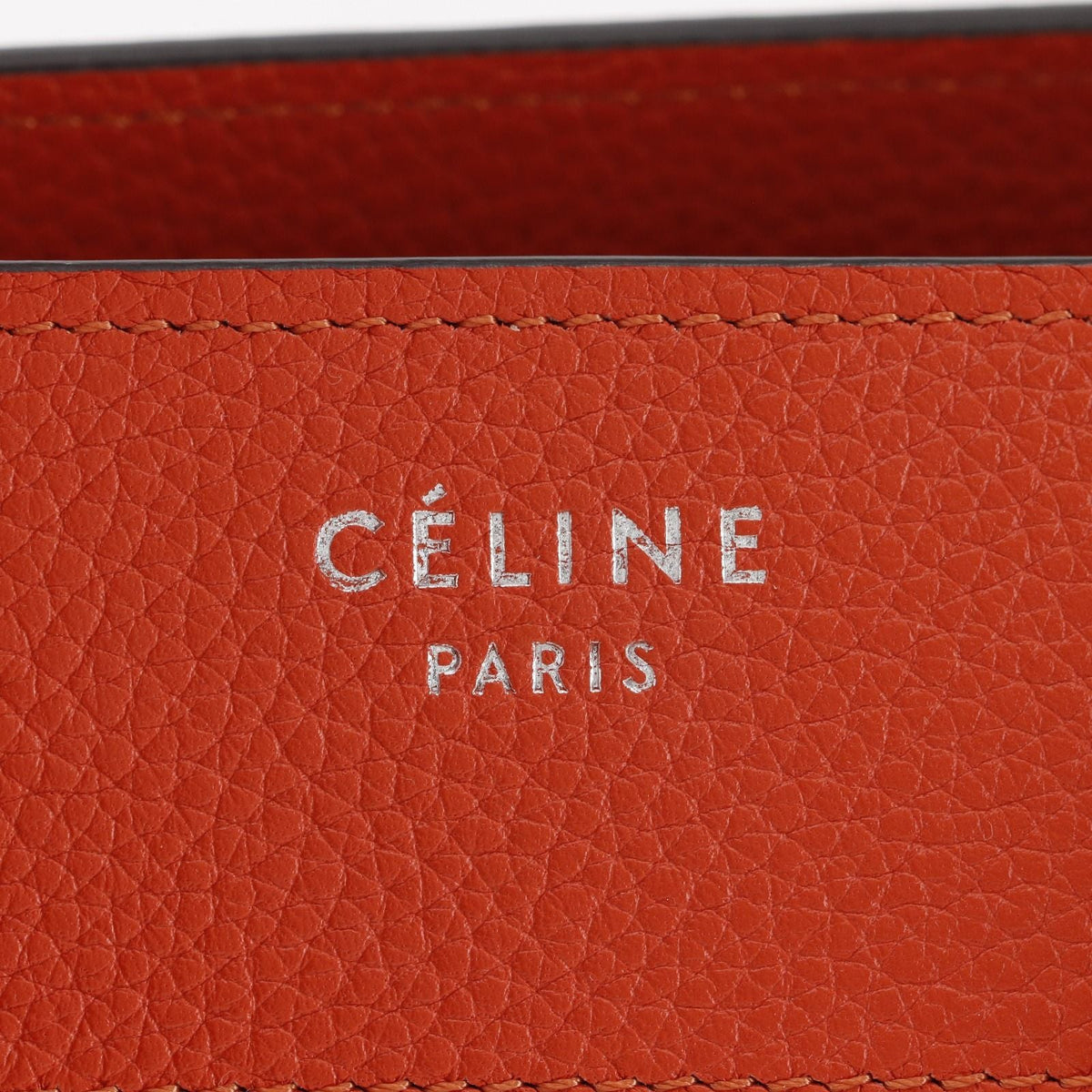 CELINE Luggage Micro Shopper Leather Handbag