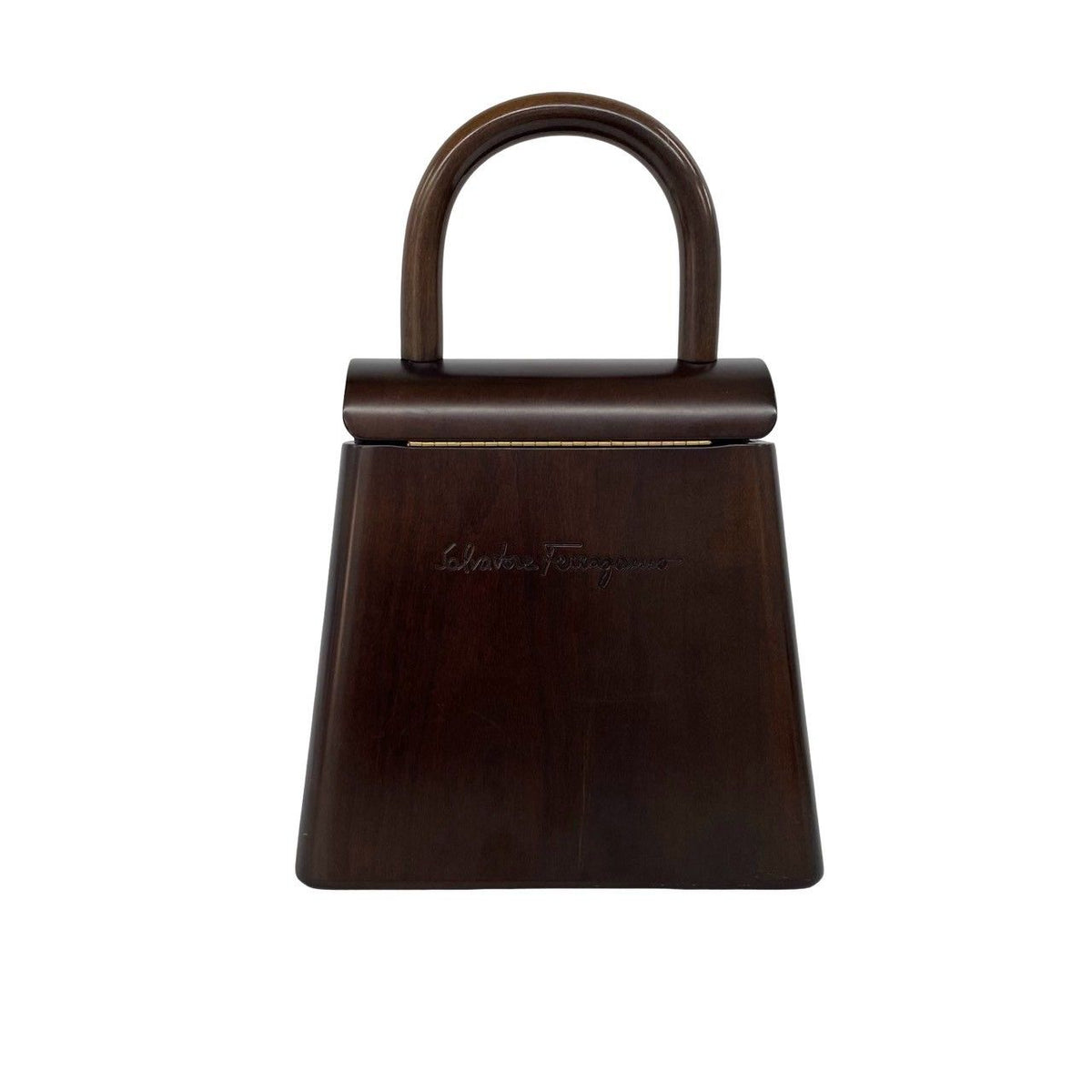 Salvatore Ferragamo Gancini Wood Handbag