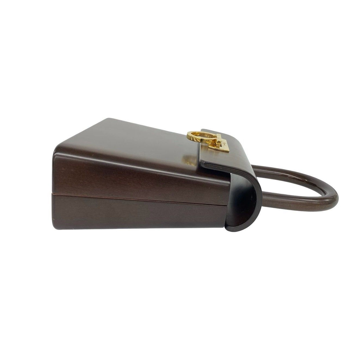 Salvatore Ferragamo Gancini Wood Handbag