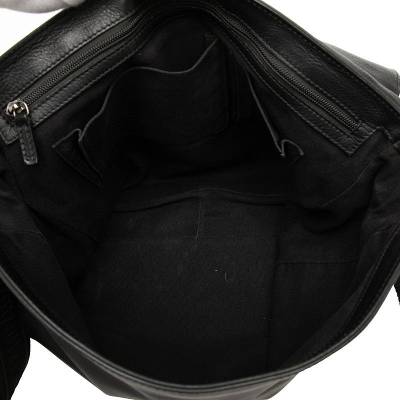 Salvatore Ferragamo Gancini Embossed Double Buckle Leather Shoulder Bag