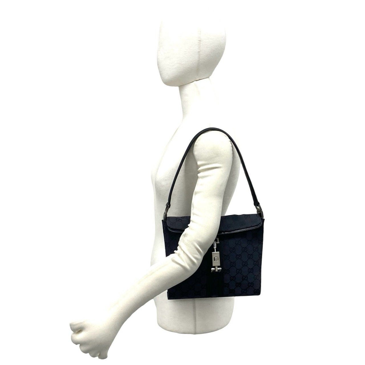 Gucci Jackie Canvas Leather Shoulder Bag