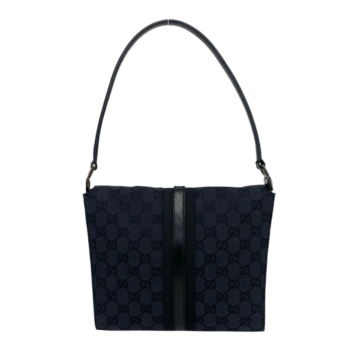 Gucci Jackie Canvas Leather Shoulder Bag