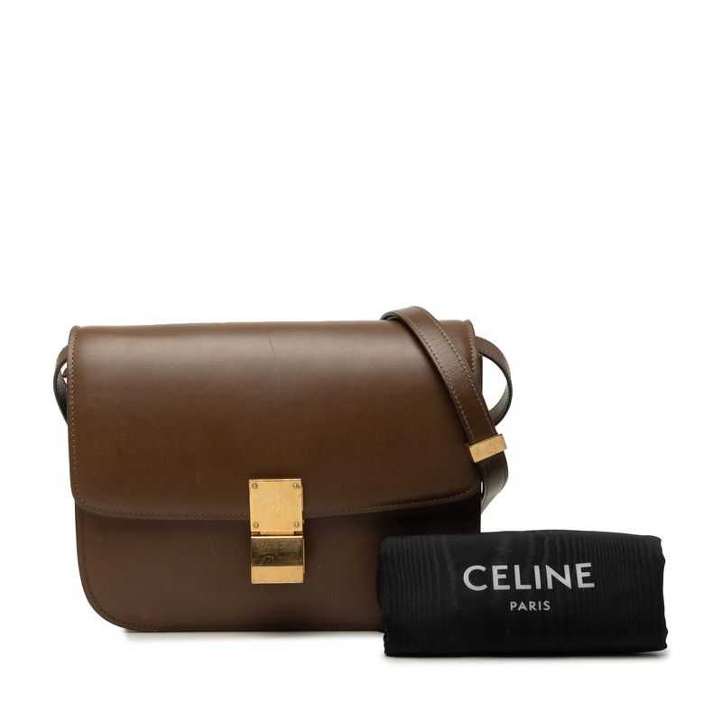 CELINE Classic Box Leather Shoulder Bag