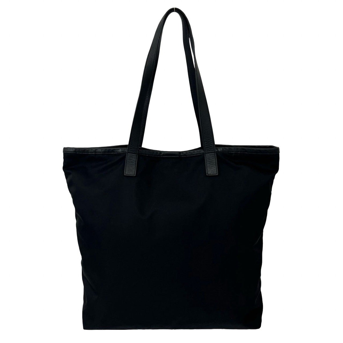 Prada Tessuto Pocono Nylon Leather Tote Bag