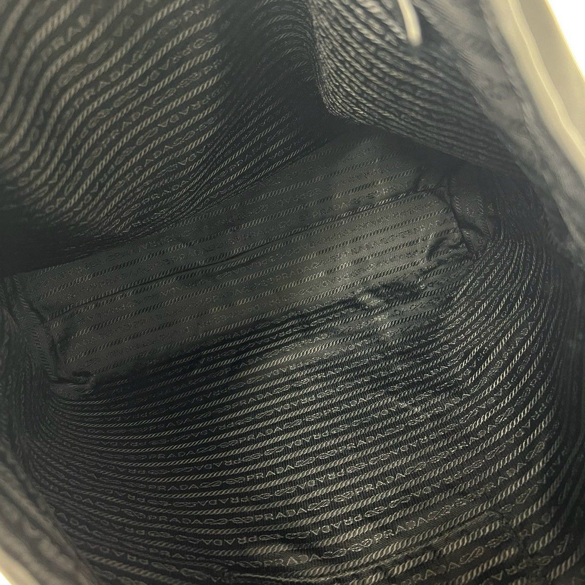 Prada Tessuto Pocono Nylon Leather Tote Bag