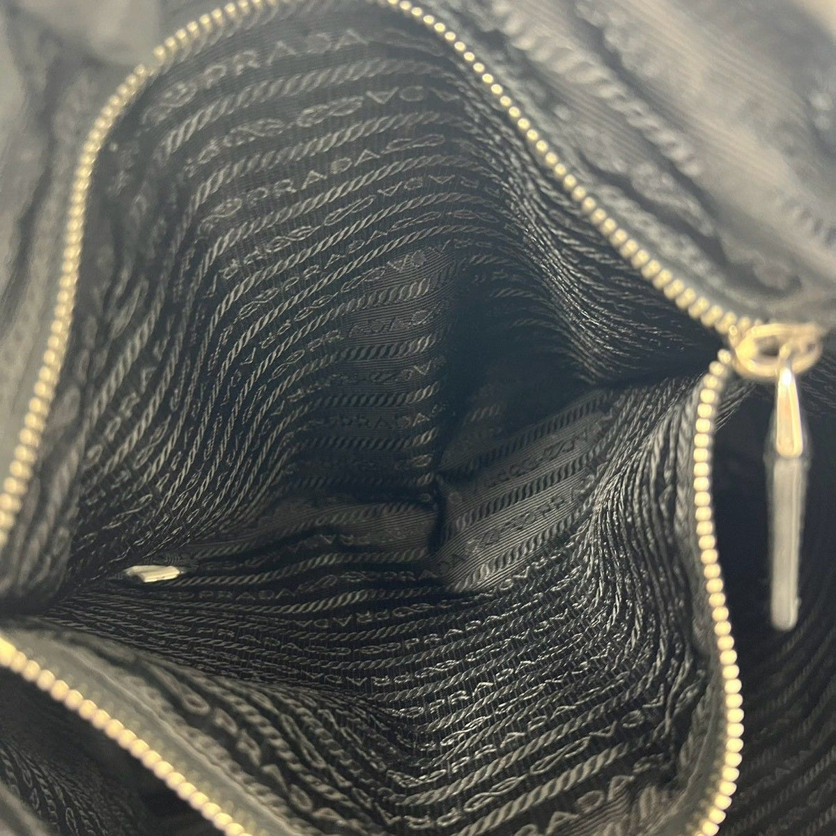 Prada Tessuto Pocono Nylon Leather Tote Bag