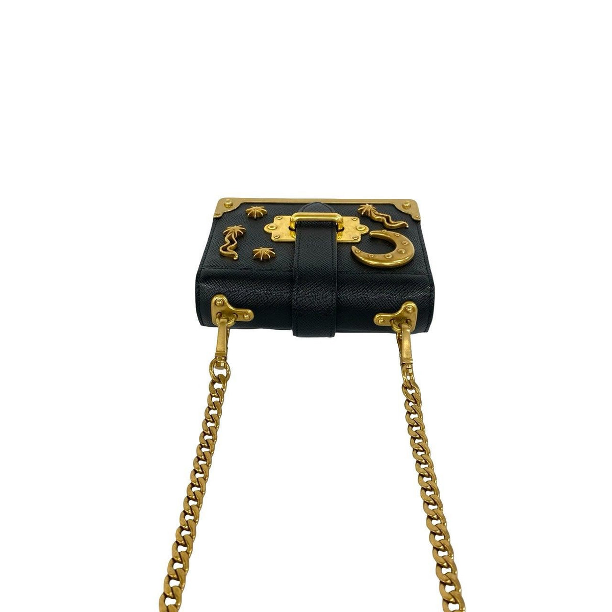 Prada Cahier Saffiano Leather Shoulder Bag