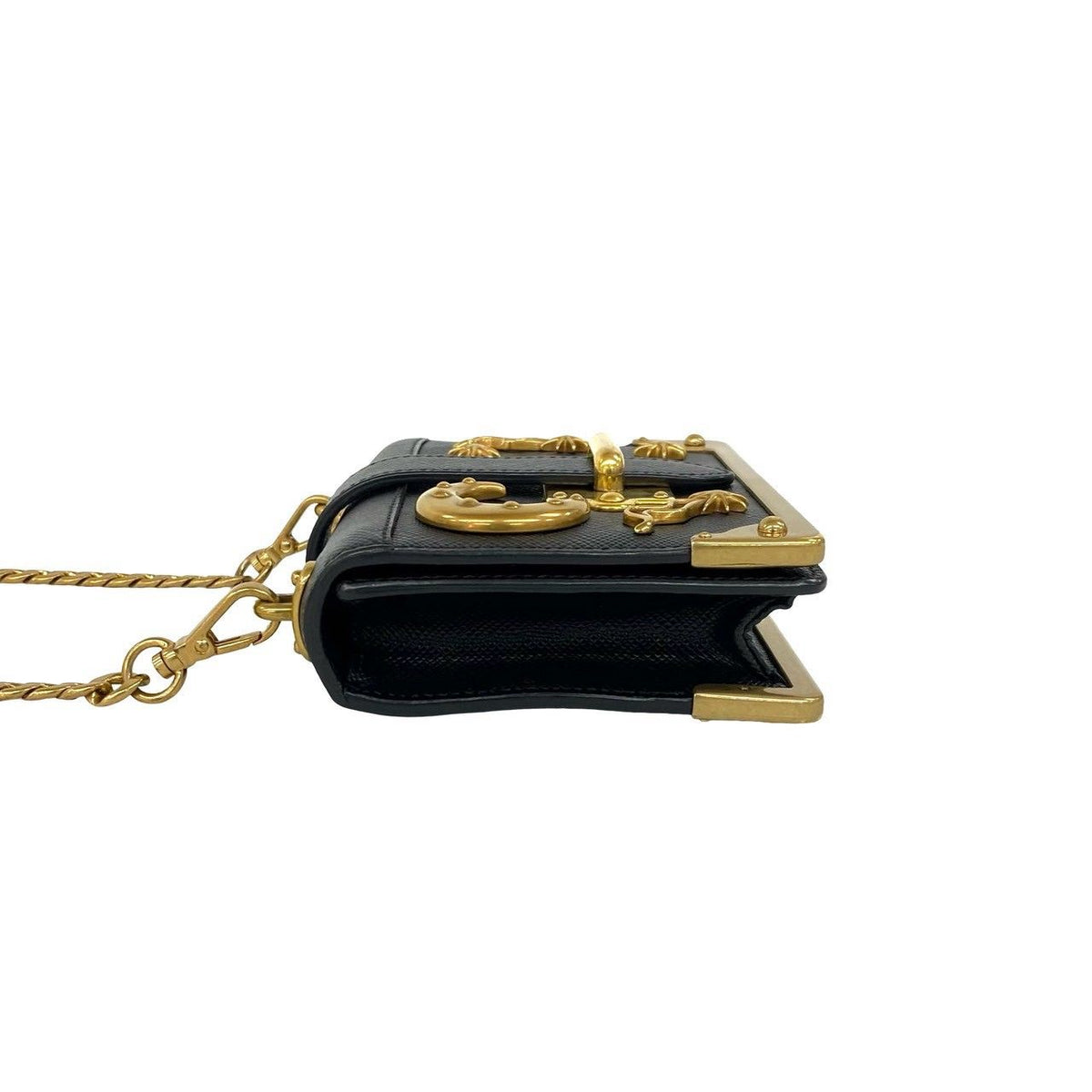 Prada Cahier Saffiano Leather Shoulder Bag